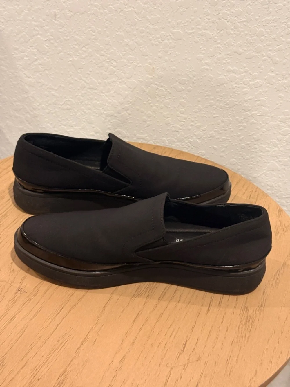 Donald J. Pliner Black Slip-On Platform Loafers‎